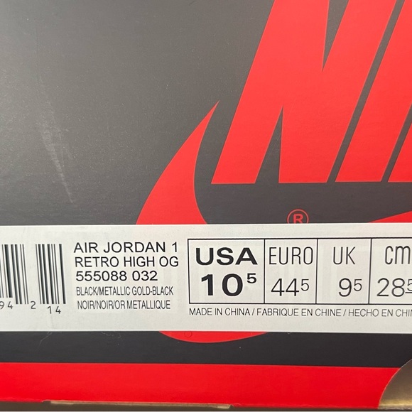 Jordan 1 Black Metallic Gold - Picture 9 of 11